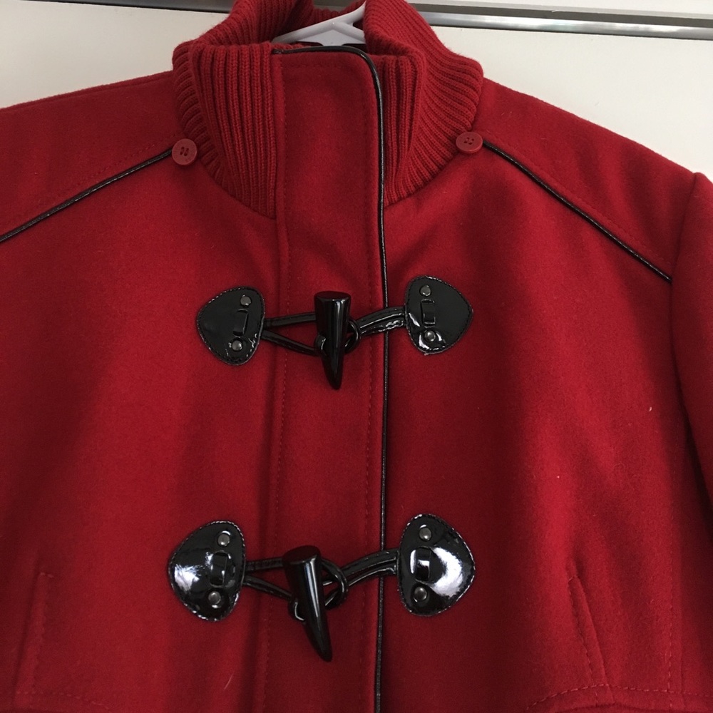 GUESS Los Angeles Wool Toggle Button/Zip Pea Coat - Picture 2 of 7